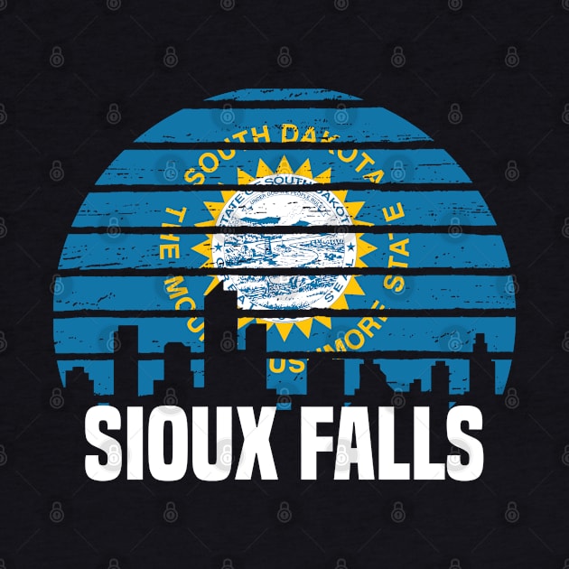 Sioux Falls South Dakota SD Group City Silhouette by jkshirts